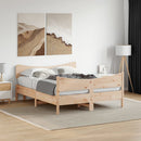 vidaXL tömör fenyőfa ágy matrac nélkül 135 x 190 cm