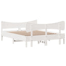 vidaXL fehér tömör fenyőfa ágy matrac nélkül 135 x 190 cm