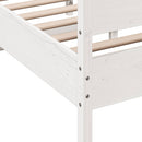 vidaXL fehér tömör fenyőfa ágy matrac nélkül 135 x 190 cm
