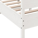 vidaXL fehér tömör fenyőfa ágy matrac nélkül 135 x 190 cm