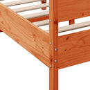 vidaXL viaszbarna tömör fenyőfa ágy matrac nélkül 135 x 190 cm