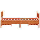 vidaXL viaszbarna tömör fenyőfa ágy matrac nélkül 120 x 190 cm