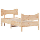 vidaXL tömör fenyőfa ágy matrac nélkül 75 x 190 cm