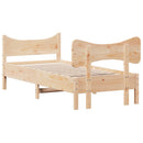 vidaXL tömör fenyőfa ágy matrac nélkül 75 x 190 cm