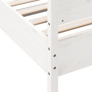 vidaXL fehér tömör fenyőfa ágy matrac nélkül 75 x 190 cm
