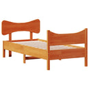 vidaXL viaszbarna tömör fenyőfa ágy matrac nélkül 75 x 190 cm
