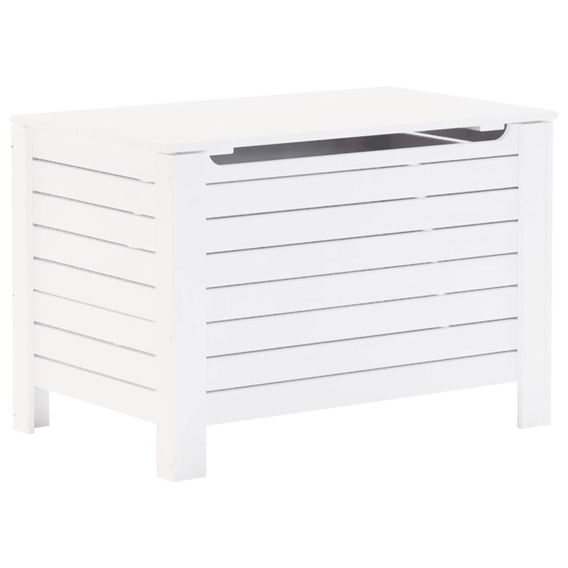 vidaXL RANA fehér tömör fenyőfa tárolóláda fedéllel 80 x 49 x 54 cm