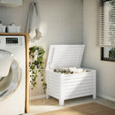 vidaXL RANA fehér tömör fenyőfa tárolóláda fedéllel 80 x 49 x 54 cm