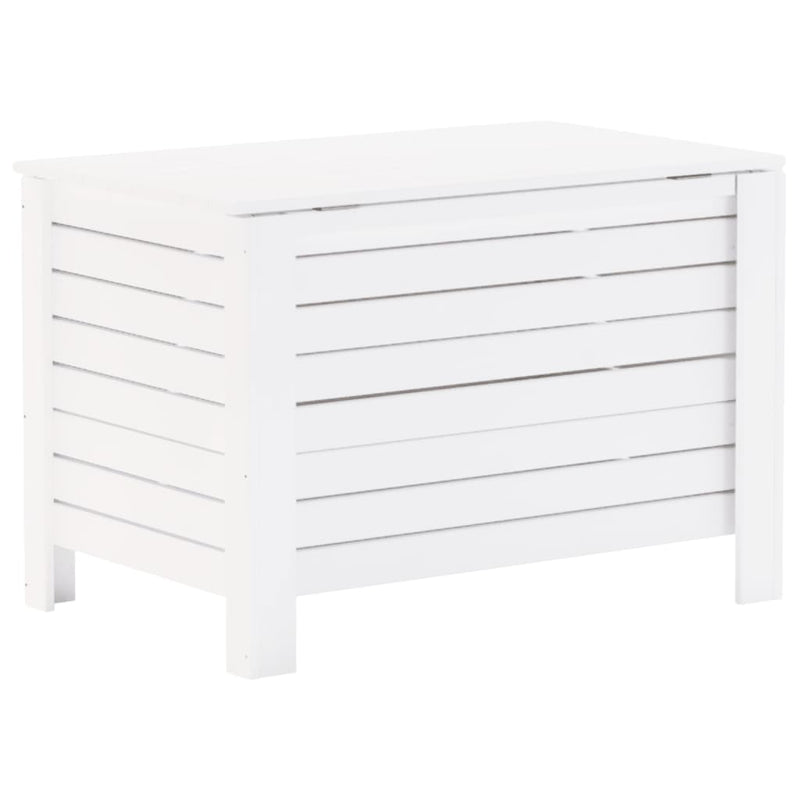 vidaXL RANA fehér tömör fenyőfa tárolóláda fedéllel 80 x 49 x 54 cm