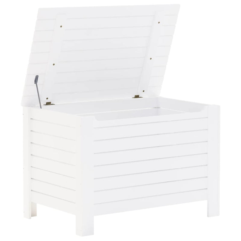 vidaXL RANA fehér tömör fenyőfa tárolóláda fedéllel 80 x 49 x 54 cm