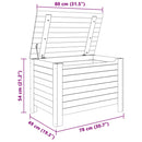 vidaXL RANA fehér tömör fenyőfa tárolóláda fedéllel 80 x 49 x 54 cm
