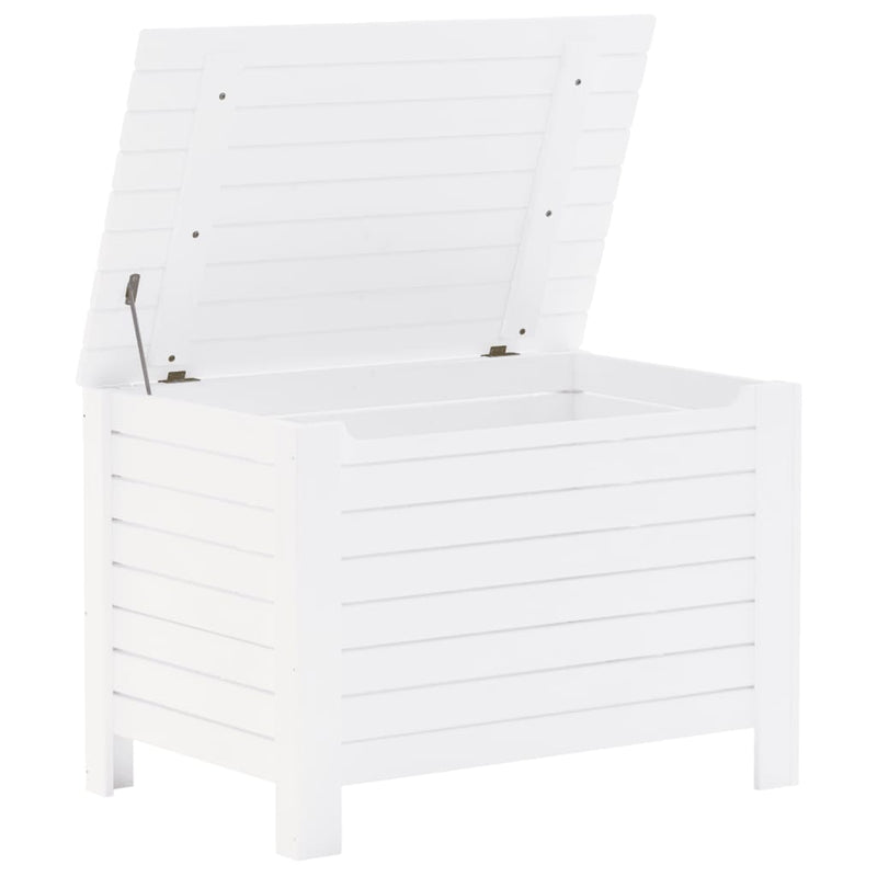 vidaXL RANA fehér tömör fenyőfa tárolóláda fedéllel 100 x 49 x 54 cm