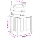 vidaXL RANA tömör fenyőfa tárolóláda fedéllel 60 x 49 x 54 cm