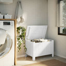 vidaXL RANA fehér tömör fenyőfa tárolóláda fedéllel 80 x 49 x 54 cm