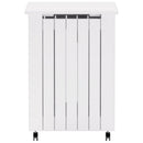 vidaXL RANA fehér tömör fenyőfa szennyeskosár kerekekkel 45x45x64 cm