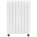 vidaXL RANA fehér tömör fenyőfa szennyeskosár kerekekkel 45x45x64 cm