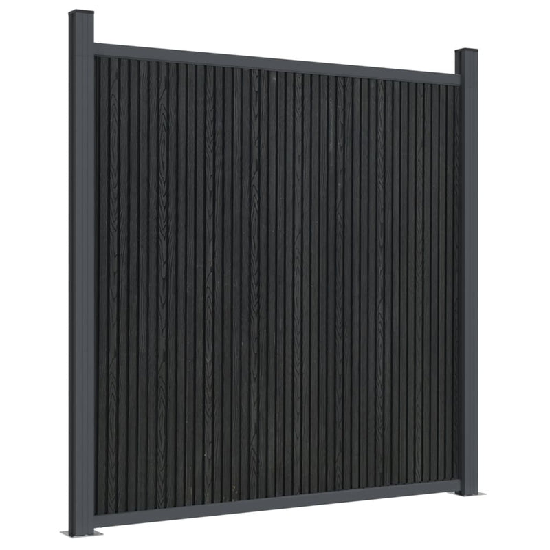 vidaXL szürke WPC kerítéspanel 180 x 186 cm