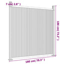 vidaXL szürke WPC kerítéspanel 180 x 186 cm