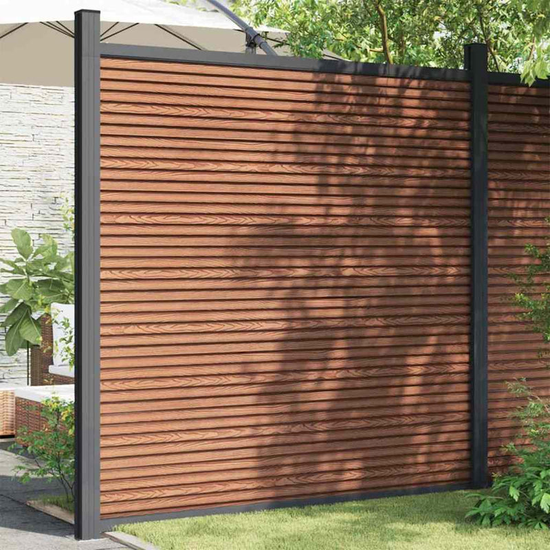 vidaXL barna WPC kerítéspanel 173 x 186 cm