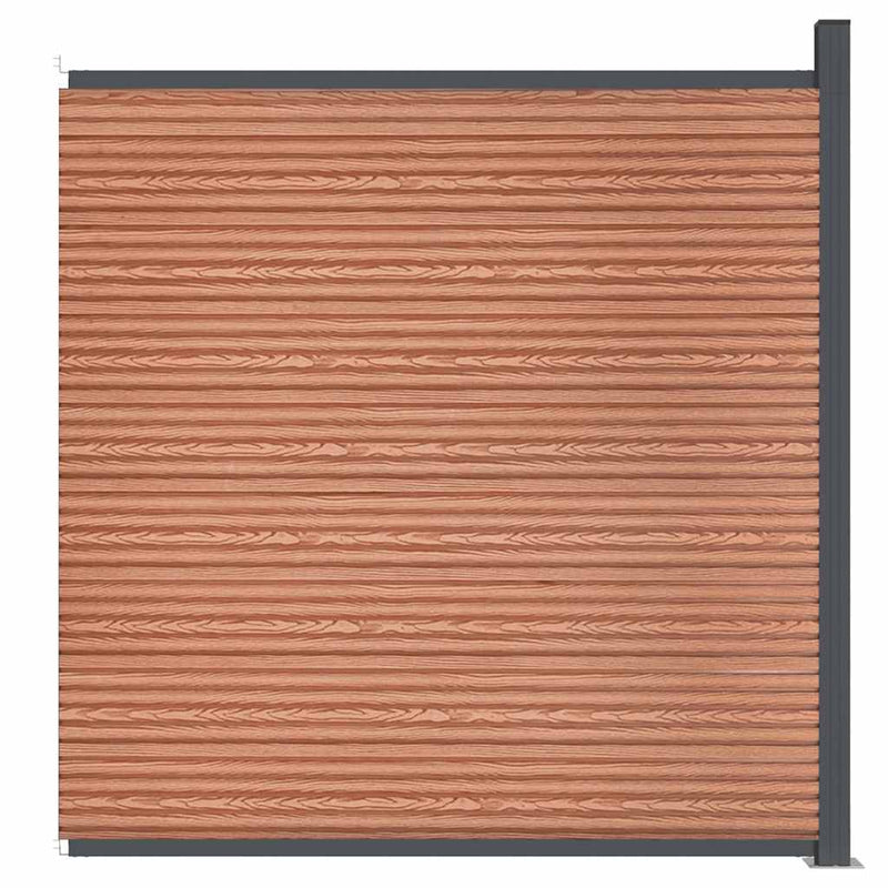vidaXL barna WPC kerítéspanel 173 x 186 cm