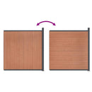 vidaXL barna WPC kerítéspanel 173 x 186 cm