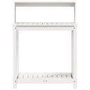 vidaXL fehér tömör fenyőfa ültetőasztal polccal 82,5 x 50 x 109,5 cm