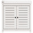 vidaXL fehér tömör fenyőfa ültetőasztal polccal 82,5 x 50 x 86,5 cm