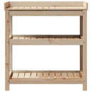 vidaXL tömör fenyőfa ültetőasztal polcokkal 82,5 x 45 x 86,5 cm
