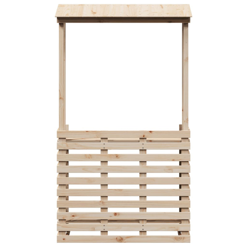 vidaXL kültéri tömör fa bárasztal tetővel 112,5 x 57 x 195,5 cm