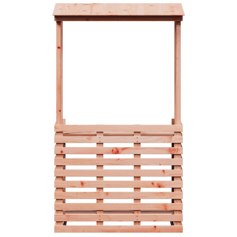 vidaXL kültéri tömör fa bárasztal tetővel 112,5 x 57 x 195,5 cm