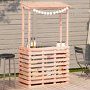 vidaXL kültéri tömör fa bárasztal tetővel 112,5 x 57 x 195,5 cm