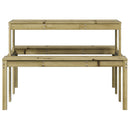 vidaXL impregnált fenyőfa piknik asztal 110 x 134 x 75 cm