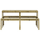 vidaXL impregnált fenyőfa piknik asztal 160 x 134 x 75 cm