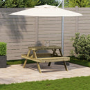 vidaXL impregnált fenyőfa piknik asztal 105 x 134 x 75 cm