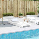 vidaXL fehér tömör fenyőfa napozóágy 205 x 60 x 31,5 cm