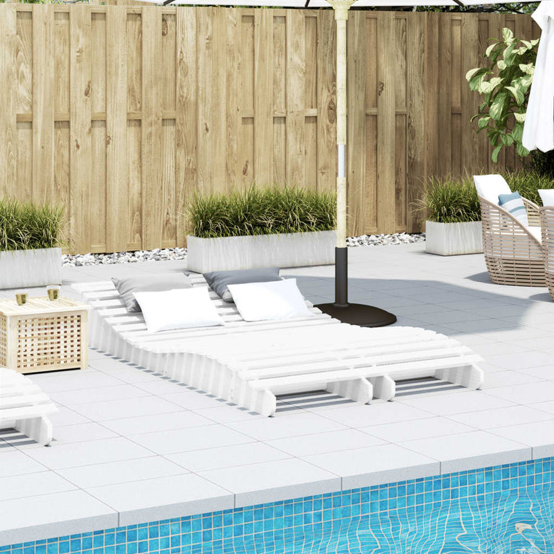 vidaXL 2 db fehér tömör fenyőfa napozóágy 205 x 60 x 31,5 cm