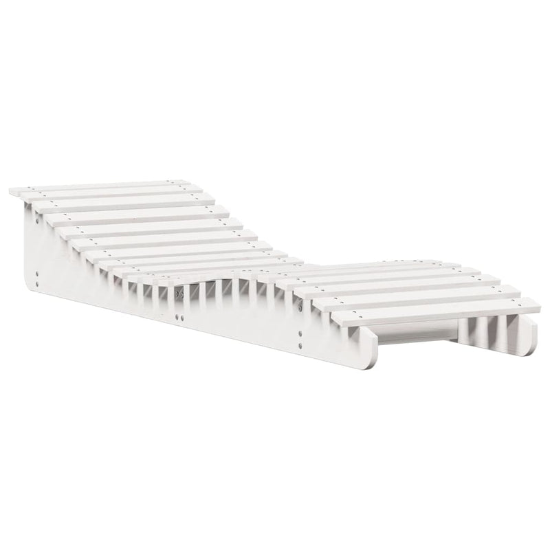 vidaXL 2 db fehér tömör fenyőfa napozóágy 205 x 60 x 31,5 cm