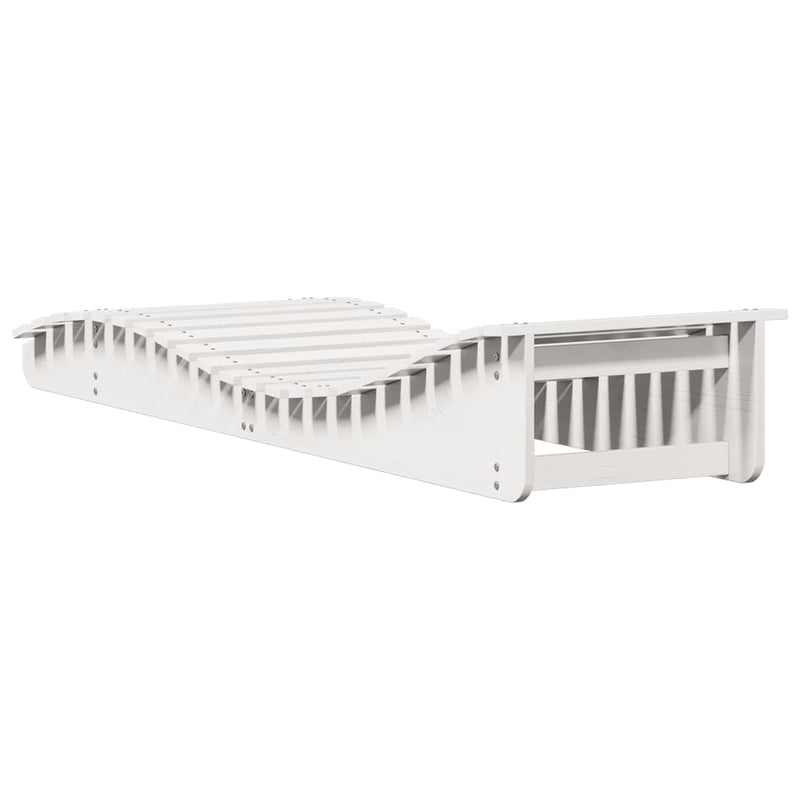vidaXL 2 db fehér tömör fenyőfa napozóágy 205 x 60 x 31,5 cm