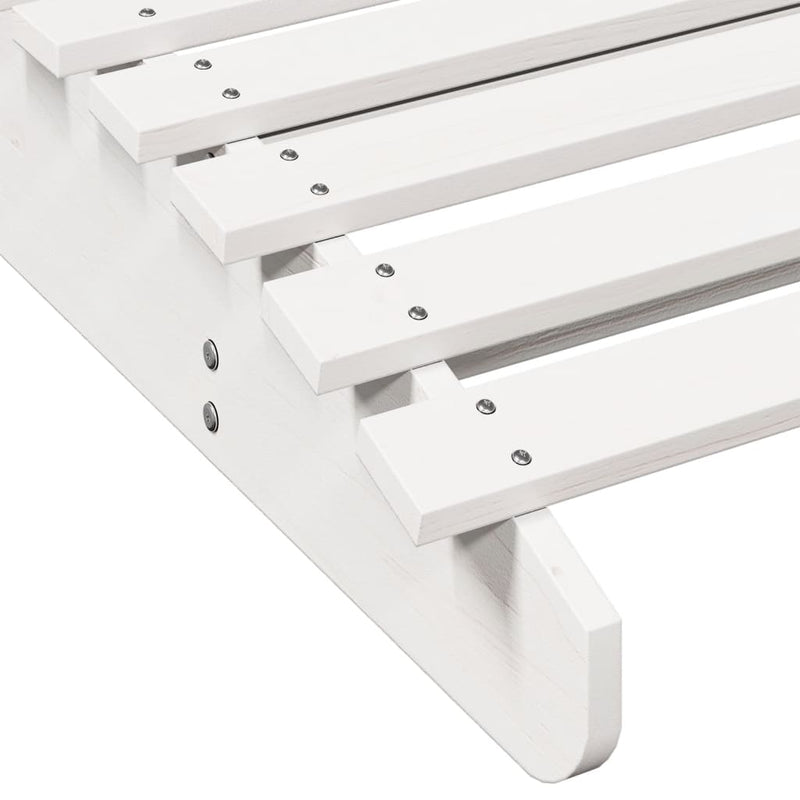 vidaXL 2 db fehér tömör fenyőfa napozóágy 205 x 60 x 31,5 cm