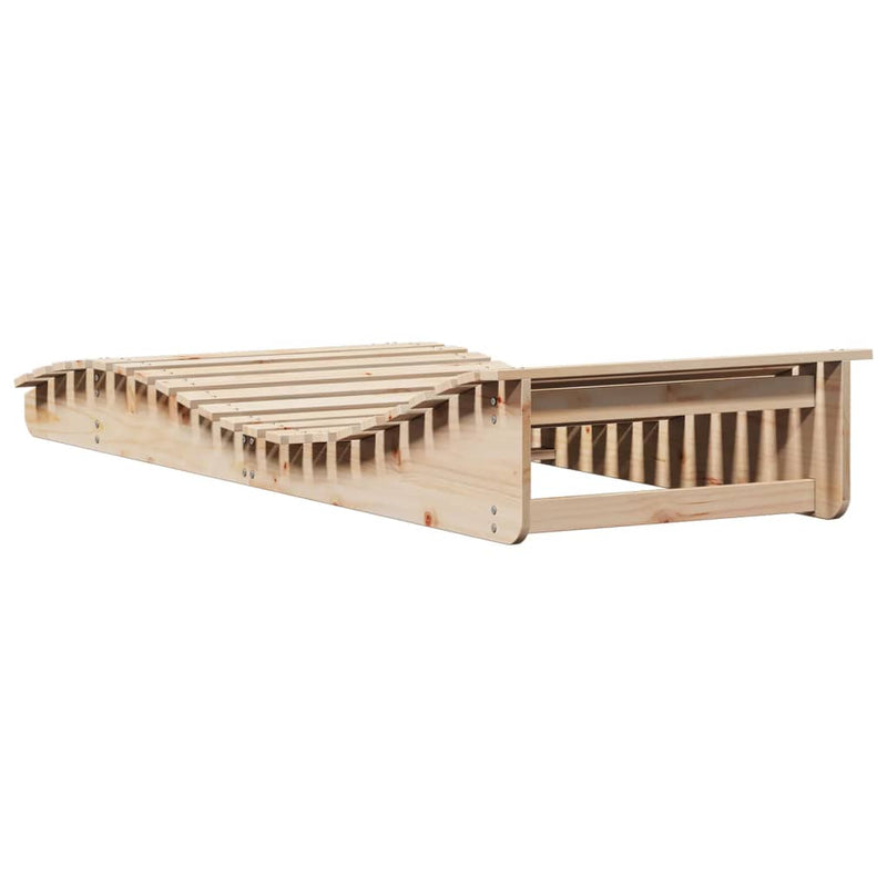 vidaXL tömör fenyőfa napozóágy 205 x 80 x 31,5 cm