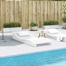 vidaXL fehér tömör fenyőfa napozóágy 205 x 80 x 31,5 cm