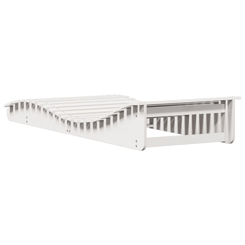 vidaXL fehér tömör fenyőfa napozóágy 205 x 80 x 31,5 cm