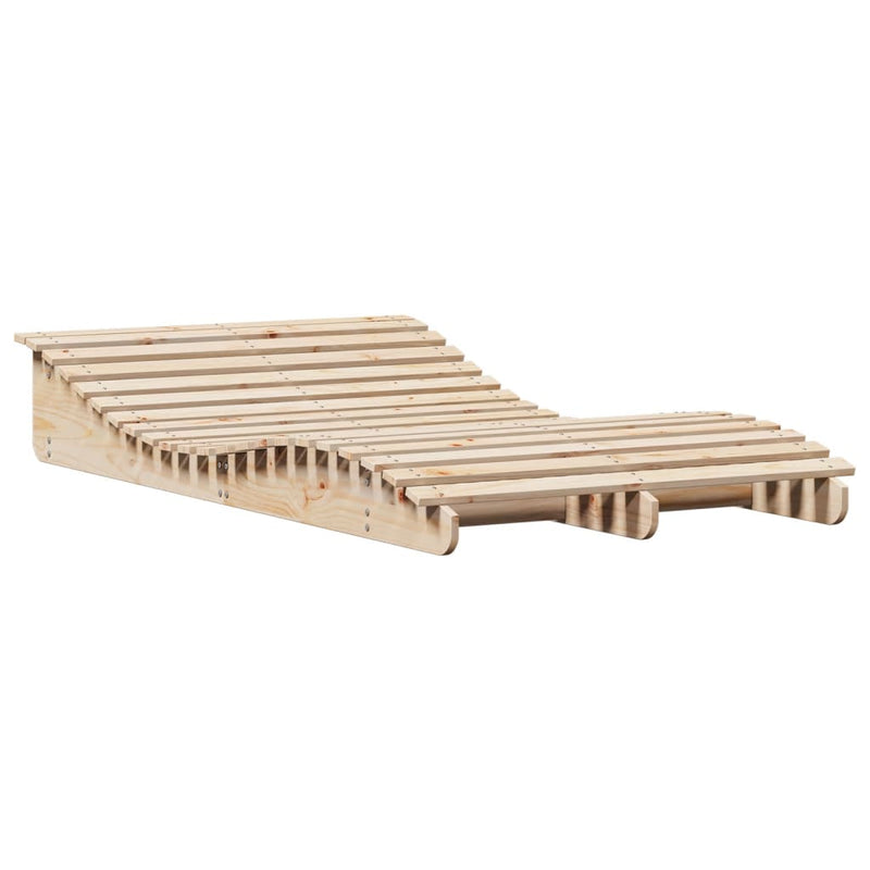 vidaXL tömör fenyőfa napozóágy 205 x 110 x 31,5 cm