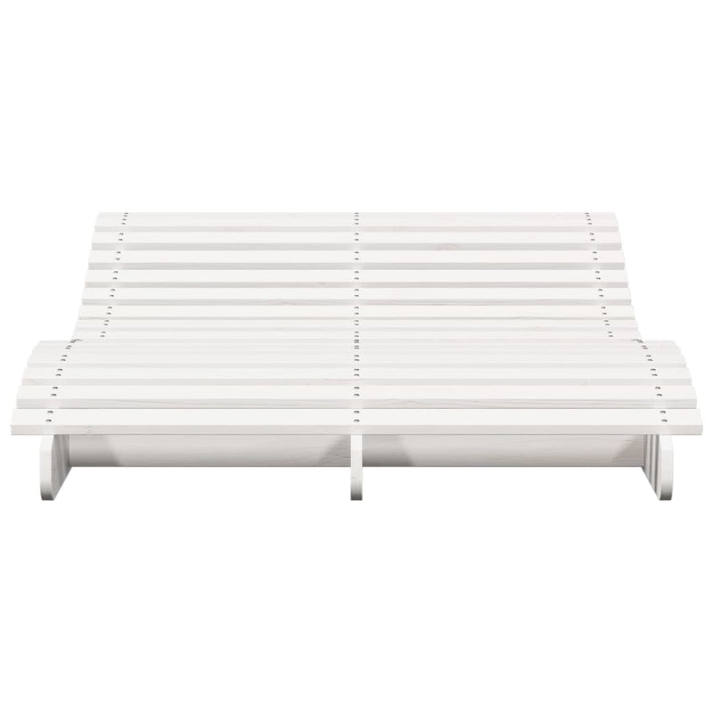 vidaXL fehér tömör fenyőfa napozóágy 205 x 110 x 31,5 cm