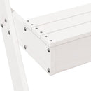 vidaXL fehér tömör fenyőfa piknikasztal homokozóval gyerekeknek