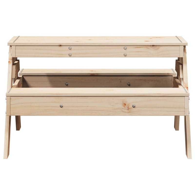 vidaXL tömör fenyőfa piknikasztal gyerekeknek 88 x 97 x 52 cm