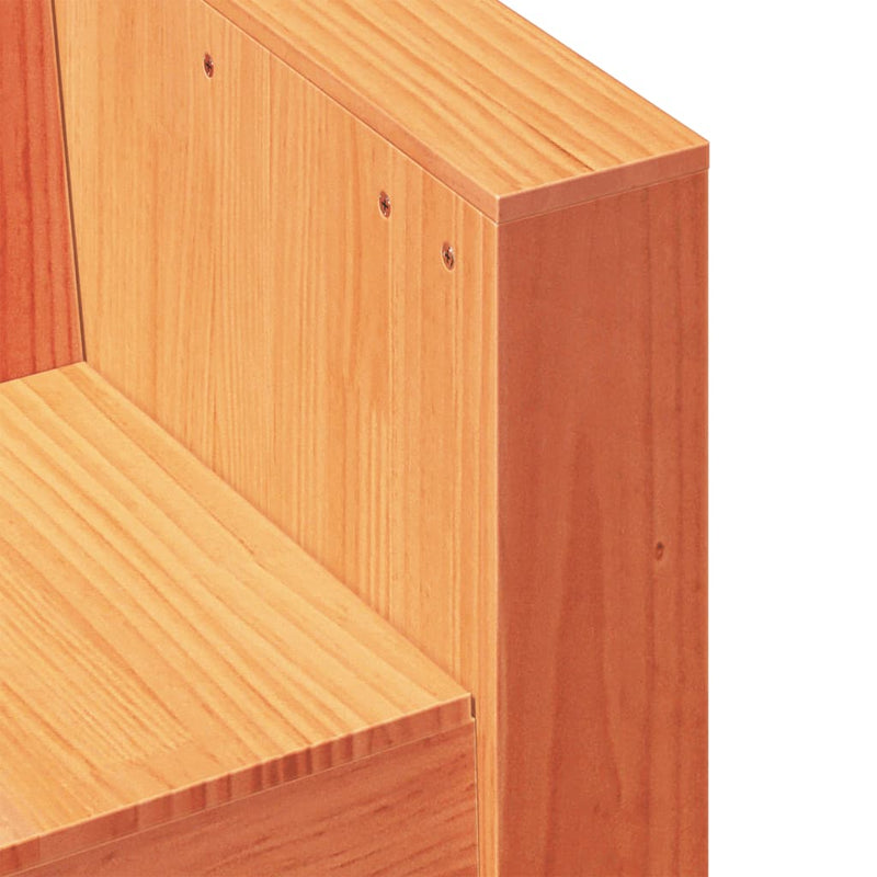 vidaXL 3 személyes viaszbarna tömör fenyőfa kerti kanapé 189x60x62 cm