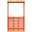 vidaXL viaszbarna kültéri tömör fa bárasztal tetővel 112,5x57x195,5 cm