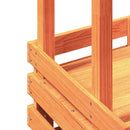 vidaXL viaszbarna kültéri tömör fa bárasztal tetővel 112,5x57x195,5 cm