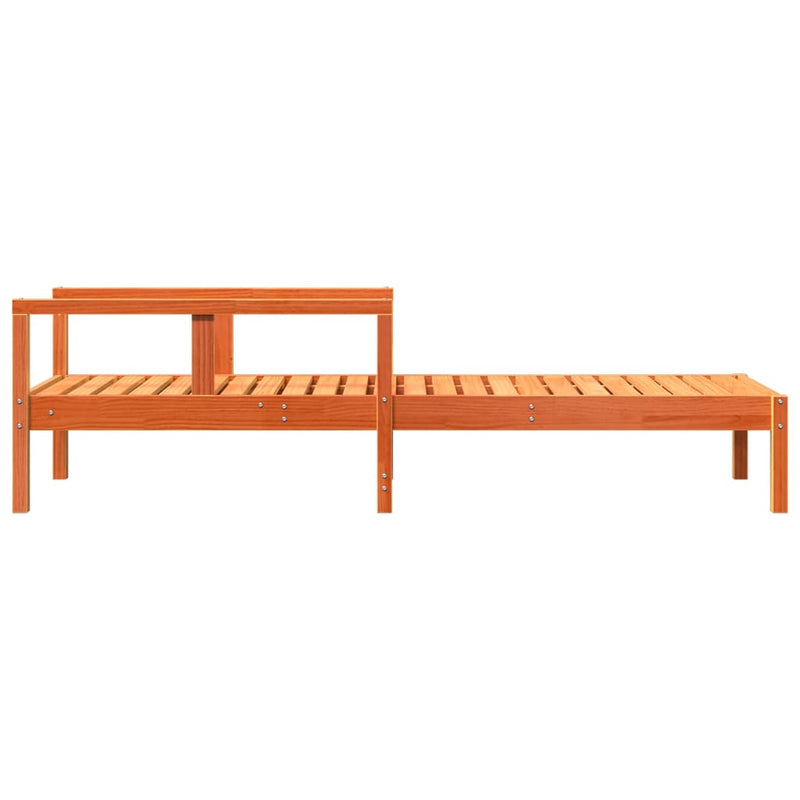 vidaXL viaszbarna tömör fenyő napozóágy 199,5 x 62 x 55 cm